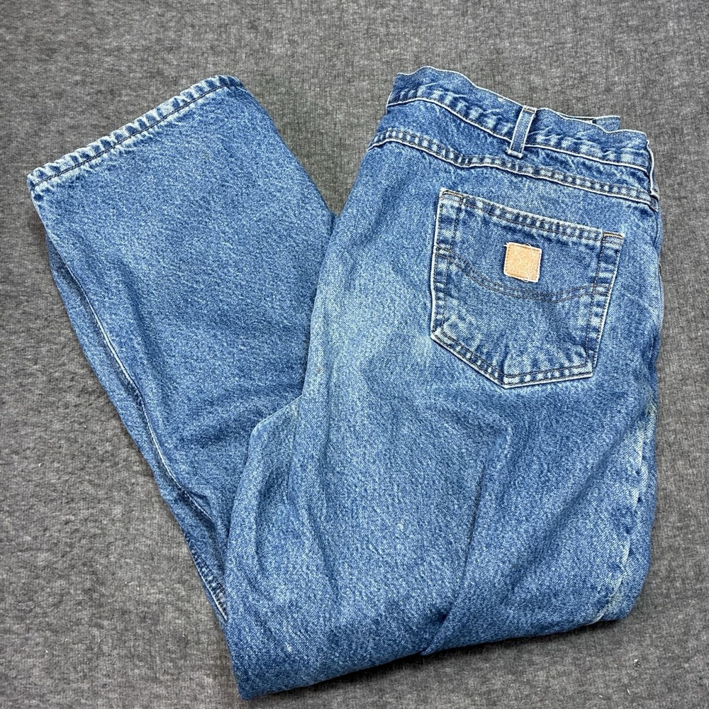 Carhartt Men's B172 DST Relaxed‎ Fit Flannel Lined Blue Denim Jeans Size 44x30